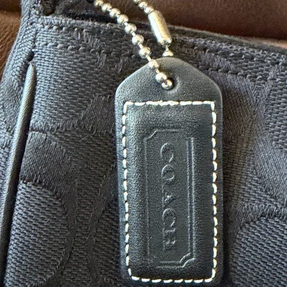 Vintage Y2K Authentic Coach Rare Black Signature Hamptons Hobo Bag EUC - Picture 7 of 11